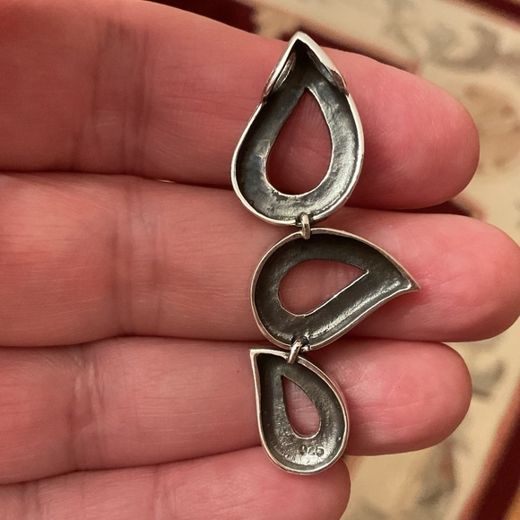 STERLING SILVER 925 MARCASITE PENDANT - Picture 3 of 9